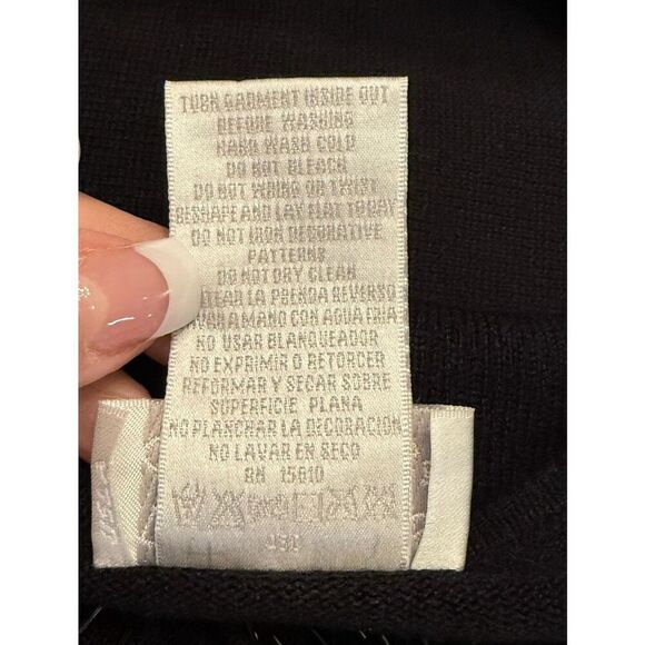 Designers Originals Beaded Cardigan Sz. XL Black Warm Cozy Elegant - Picture 9 of 9